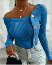 Strapless Gebreide Trui Dames – Stijlvolle Bandeau Sweater met Comfortabele Pasvorm