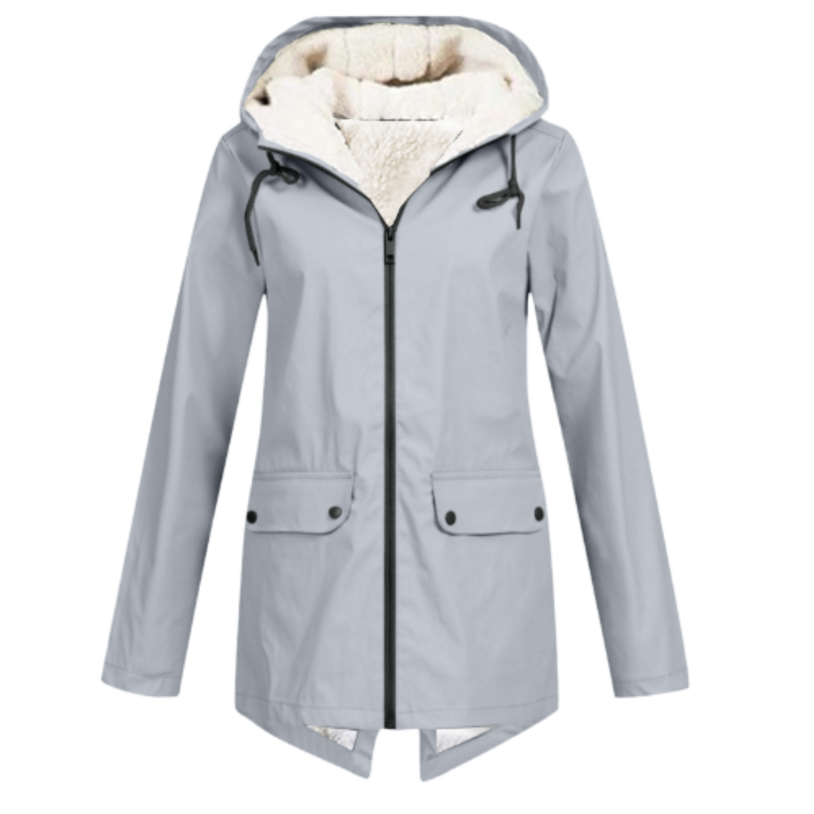 Waterdichte dames jas met capuchon – warme trenchcoat voor herfst en winter
