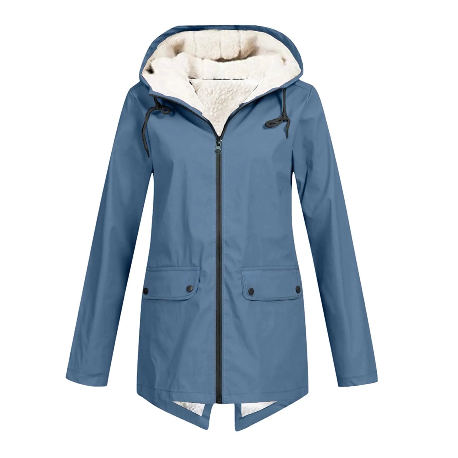 Waterdichte dames jas met capuchon – warme trenchcoat voor herfst en winter