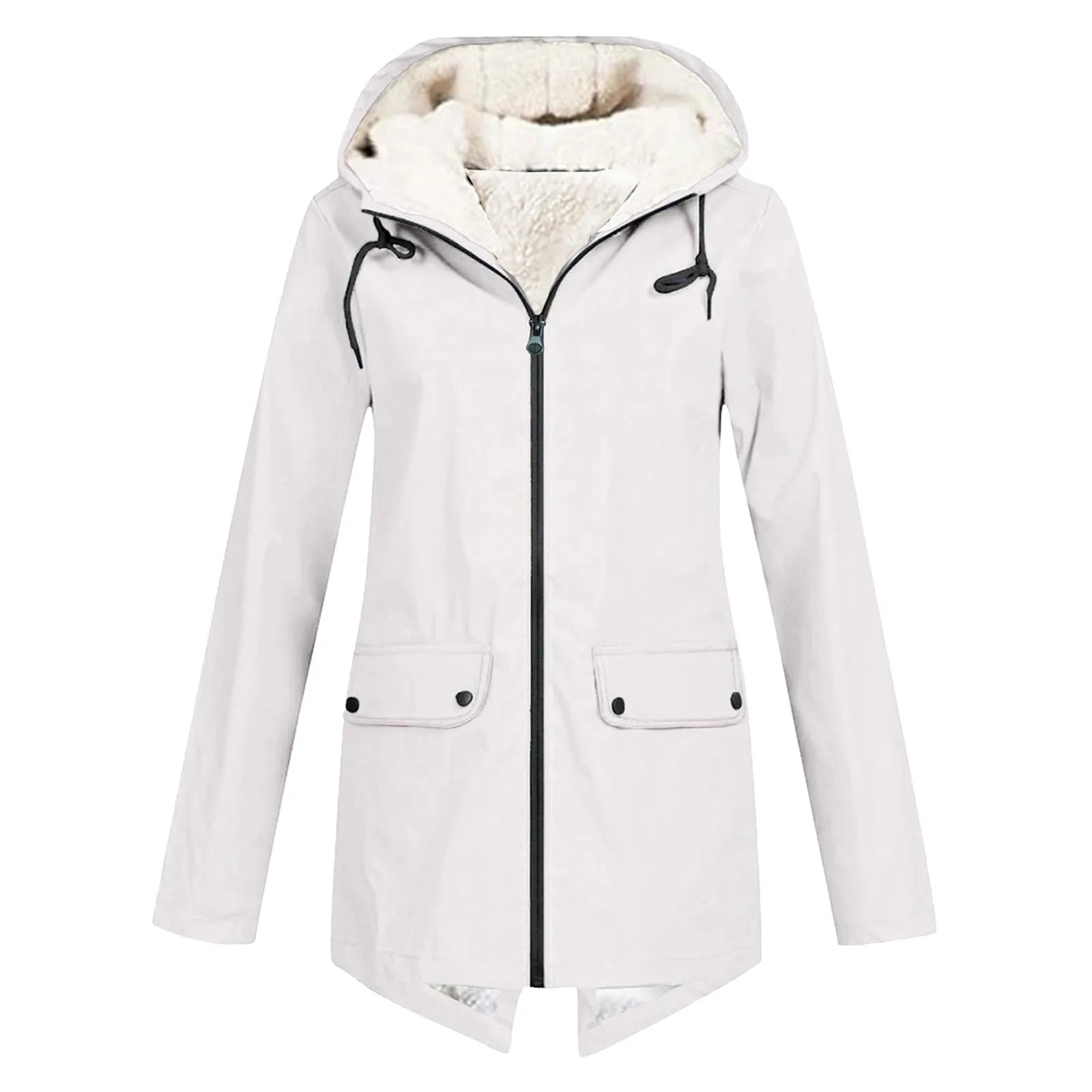 Waterdichte dames jas met capuchon – warme trenchcoat voor herfst en winter