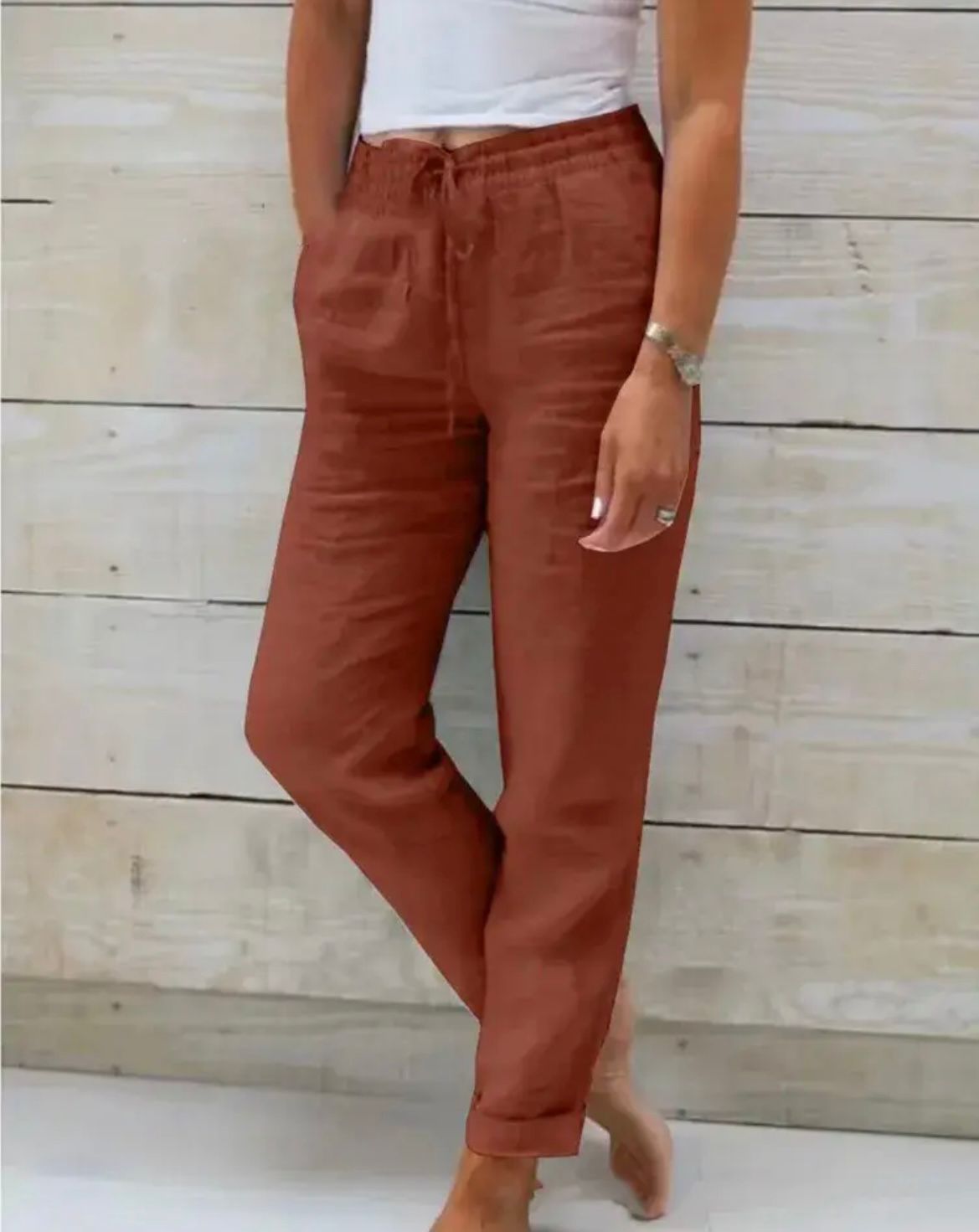 Lieke Stijlvolle Losse Broek Dames – Hoge Taille Broek met Rechte Pijp & Elegante Pasvorm