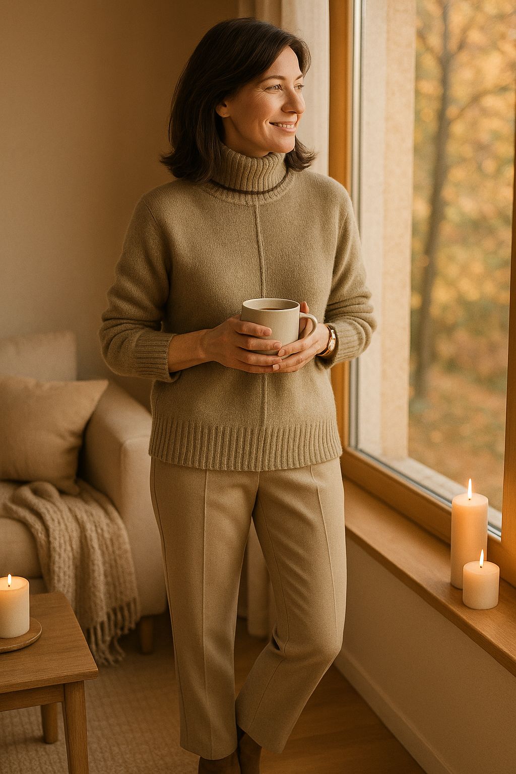 Liv Zachte Kasjmiermix Damestrui – Luxe Coltrui met Comfortabele Pasvorm