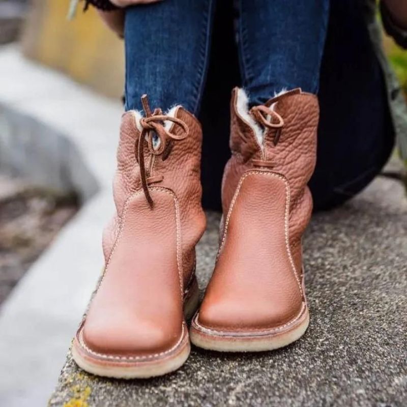 Waterdichte dames snowboots met wolvoering – warme winterlaarzen met gripzool