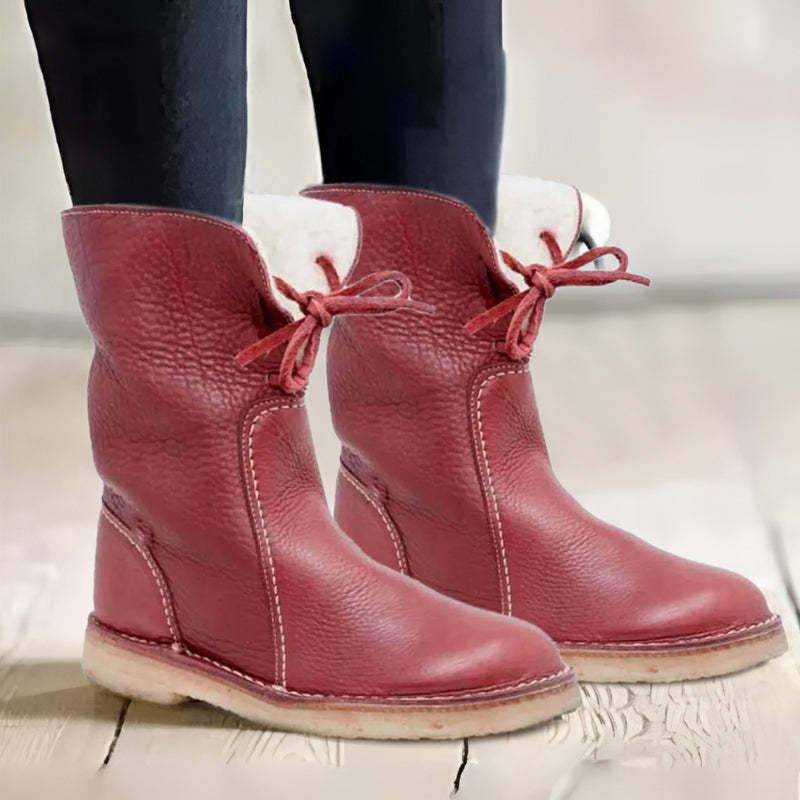 Waterdichte dames snowboots met wolvoering – warme winterlaarzen met gripzool