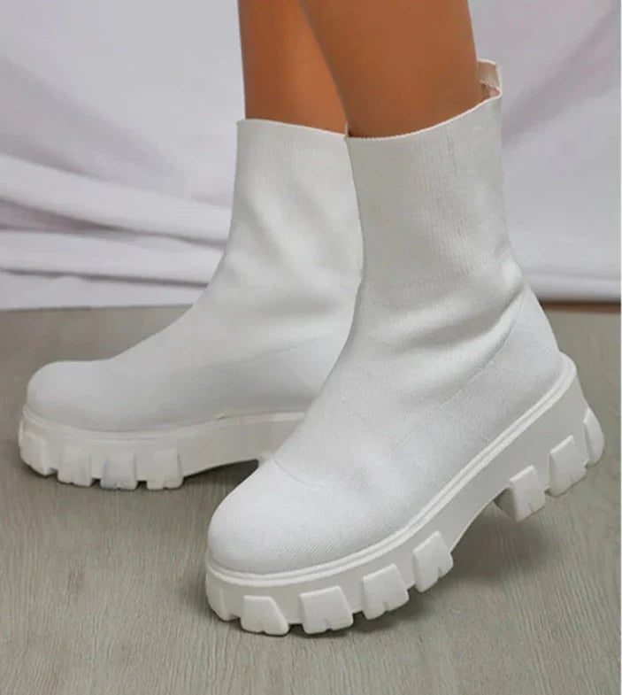 Shanna Boots Dames | Comfortabele Stoffen Enkellaarsjes met Hak – Vardi Dante