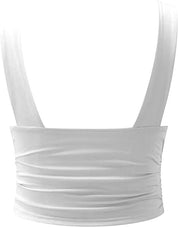 Evi Elegante Damestop – Chique Dames Top met Ruches en Sexy V-Hals