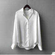 Vardi Dante Myra Zijden Blouse – Luxe Klassieke Damesblouse met Lange Mouwen