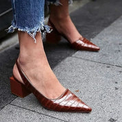 Lara Orthopedische Pumps – Elegante Damespumps met Croco-Design en Comfortabel Voetbed