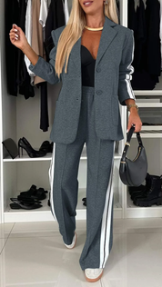 Essentials Casual Kantoorpak Dames – Luxe Trainingspak met Blazer & Elastische Broek