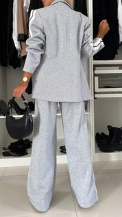 Essentials Casual Kantoorpak Dames – Luxe Trainingspak met Blazer & Elastische Broek