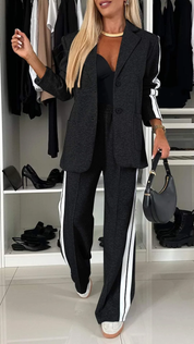 Essentials Casual Kantoorpak Dames – Luxe Trainingspak met Blazer & Elastische Broek