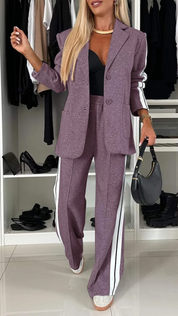 Essentials Casual Kantoorpak Dames – Luxe Trainingspak met Blazer & Elastische Broek