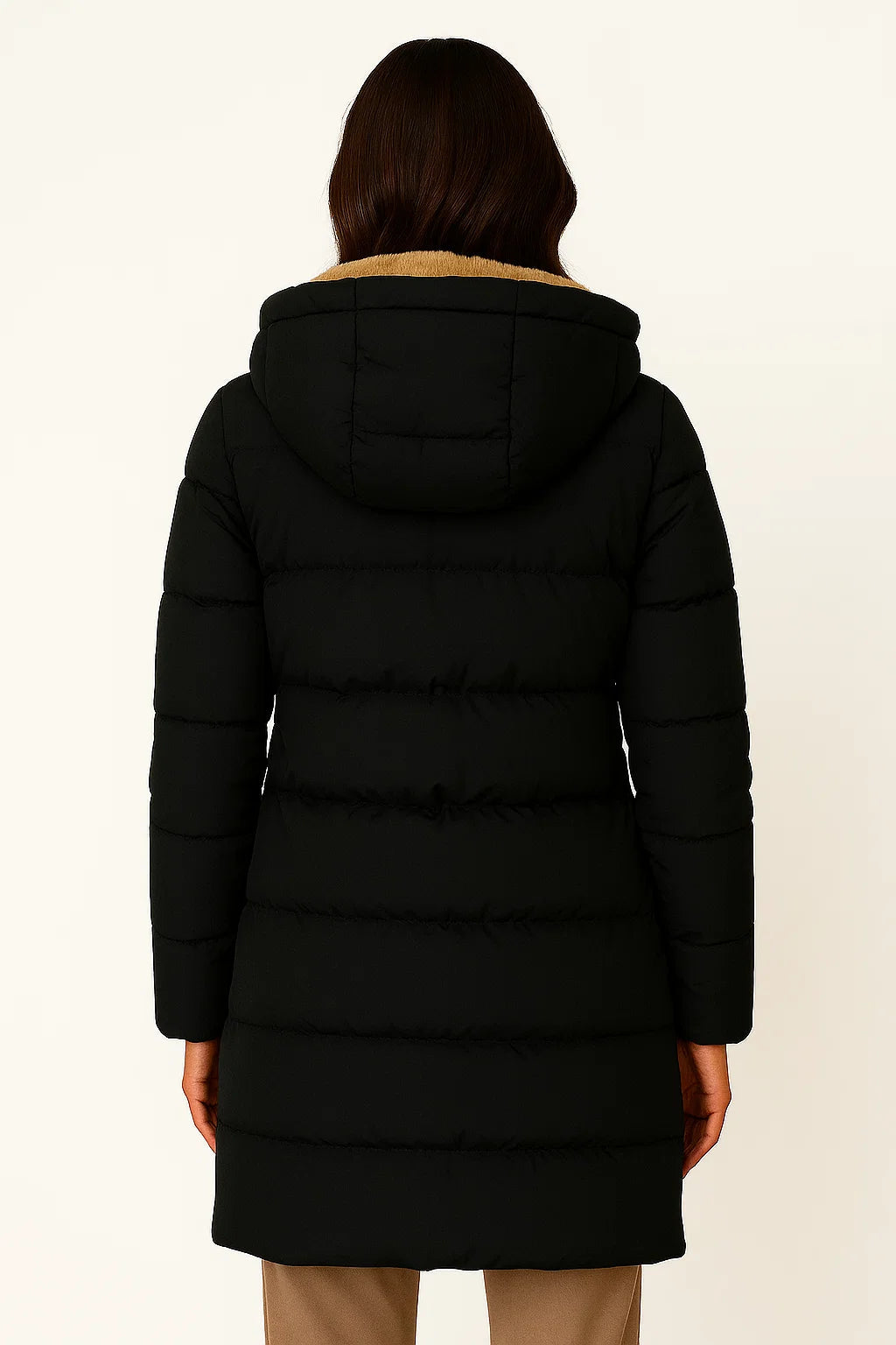 Pufferjas Dames – Zwarte Comfortabele Winterjas met Isolatie