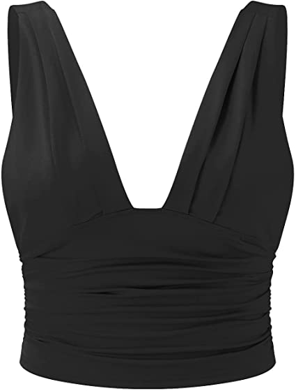 Evi Elegante Damestop – Chique Dames Top met Ruches en Sexy V-Hals
