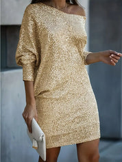 Dames Cocktailjurk met Pailletten | Elegante Feestjurk voor Avond & Bruiloft