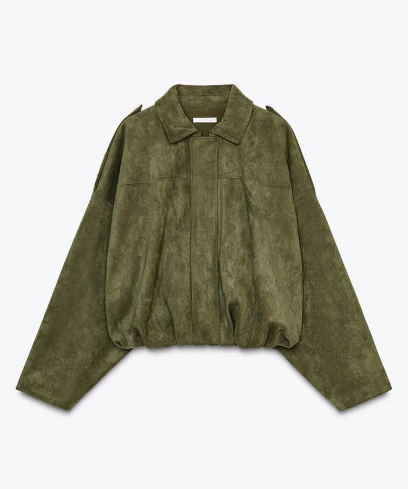 Dames suède jas – oversized leren jas met zachte voering en moderne city-look