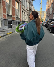Oversized Leren Jas Dames – Stoere Casual Bikerjas in Zwart voor Lente, Herfst en Winter
