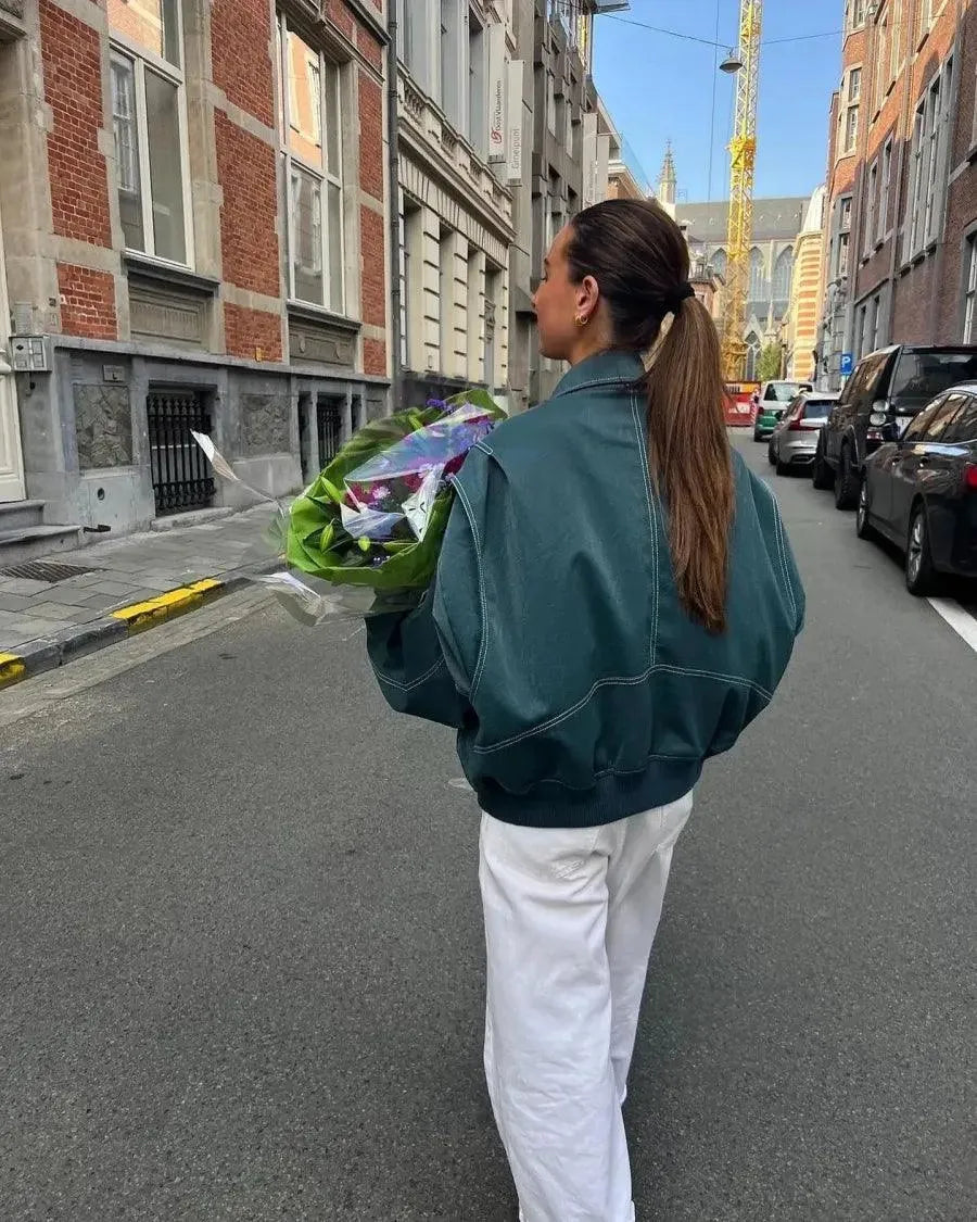 Oversized Leren Jas Dames – Stoer & Trendy Leerjack voor Lente, Herfst & Winter