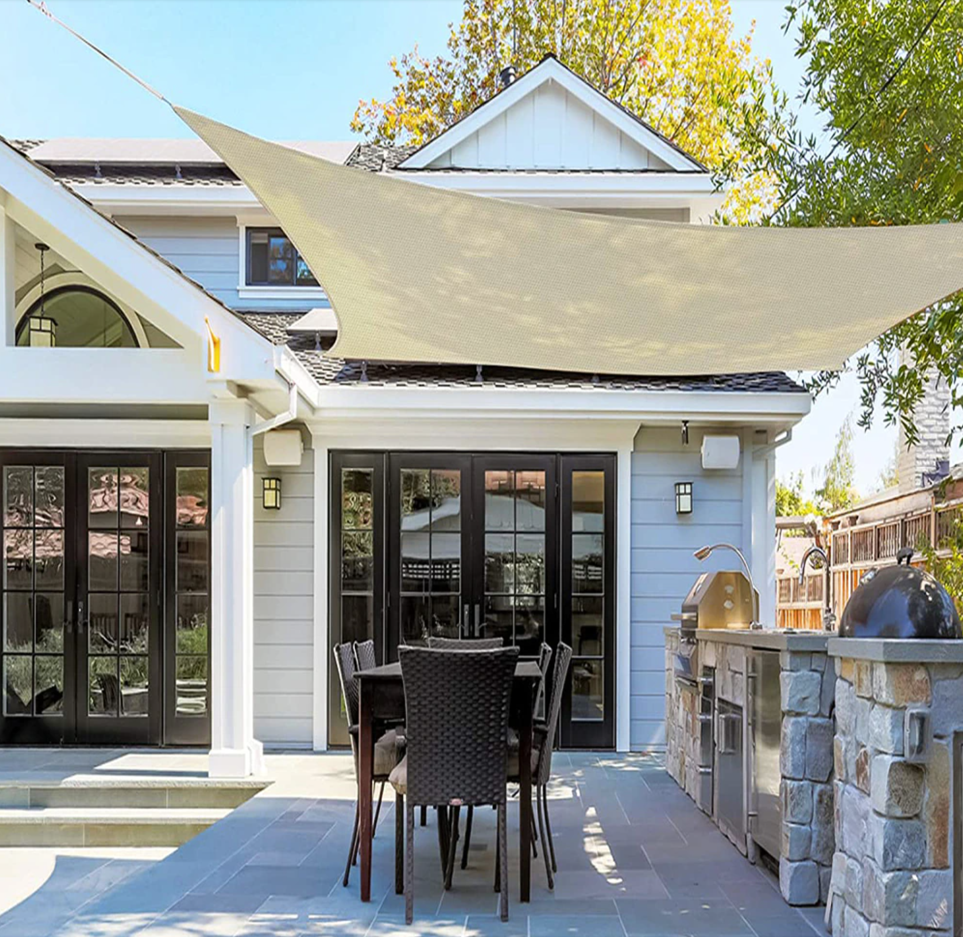 Vardi Luxe Schaduwdoek – Waterafstotend Zonnedoek met UV-Bescherming voor Terras, Tuin & Balkon