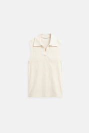 Mouwloze Top Dames – Elegante Polo Top met Kraag | Bella