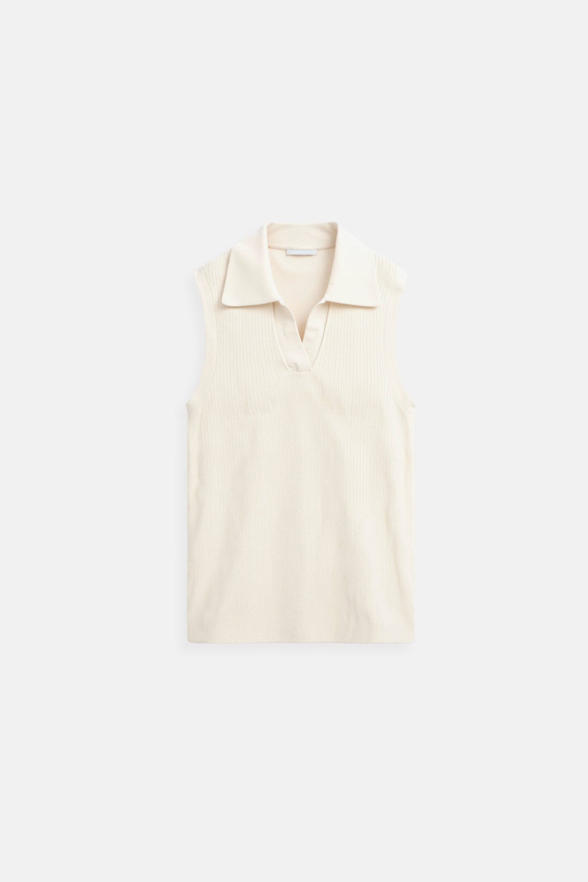 Mouwloze Top Dames – Elegante Polo Top met Kraag | Bella