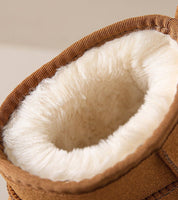 Hazel dames boots | Comfortabele mini boots met bont | Waterdichte leren enkellaarsjes