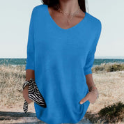 Gerda | Zomerse V-Hals Top – Luchtig, Elegant & Comfortabel