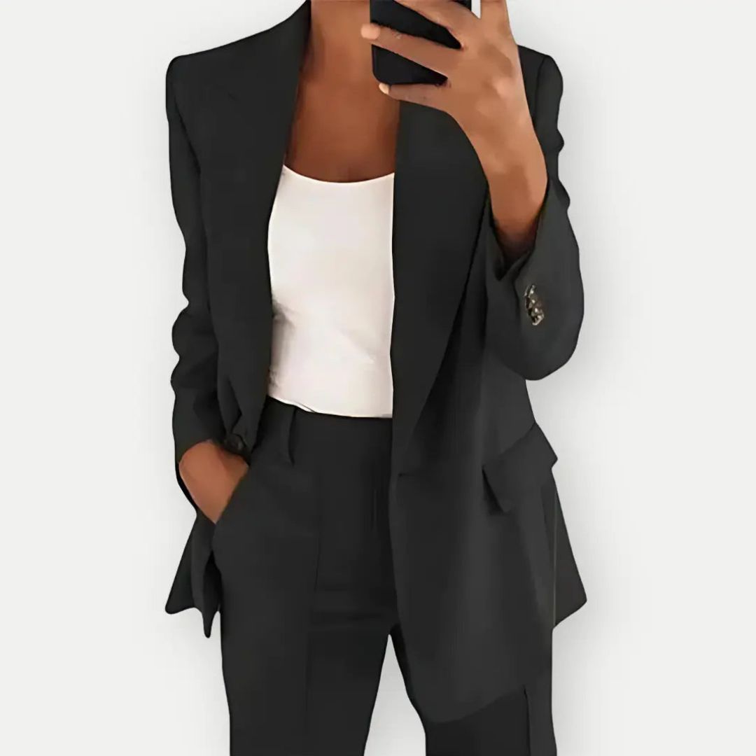 Dames blazer en pantalon set – elegante Loravelle damespak in meerdere kleuren