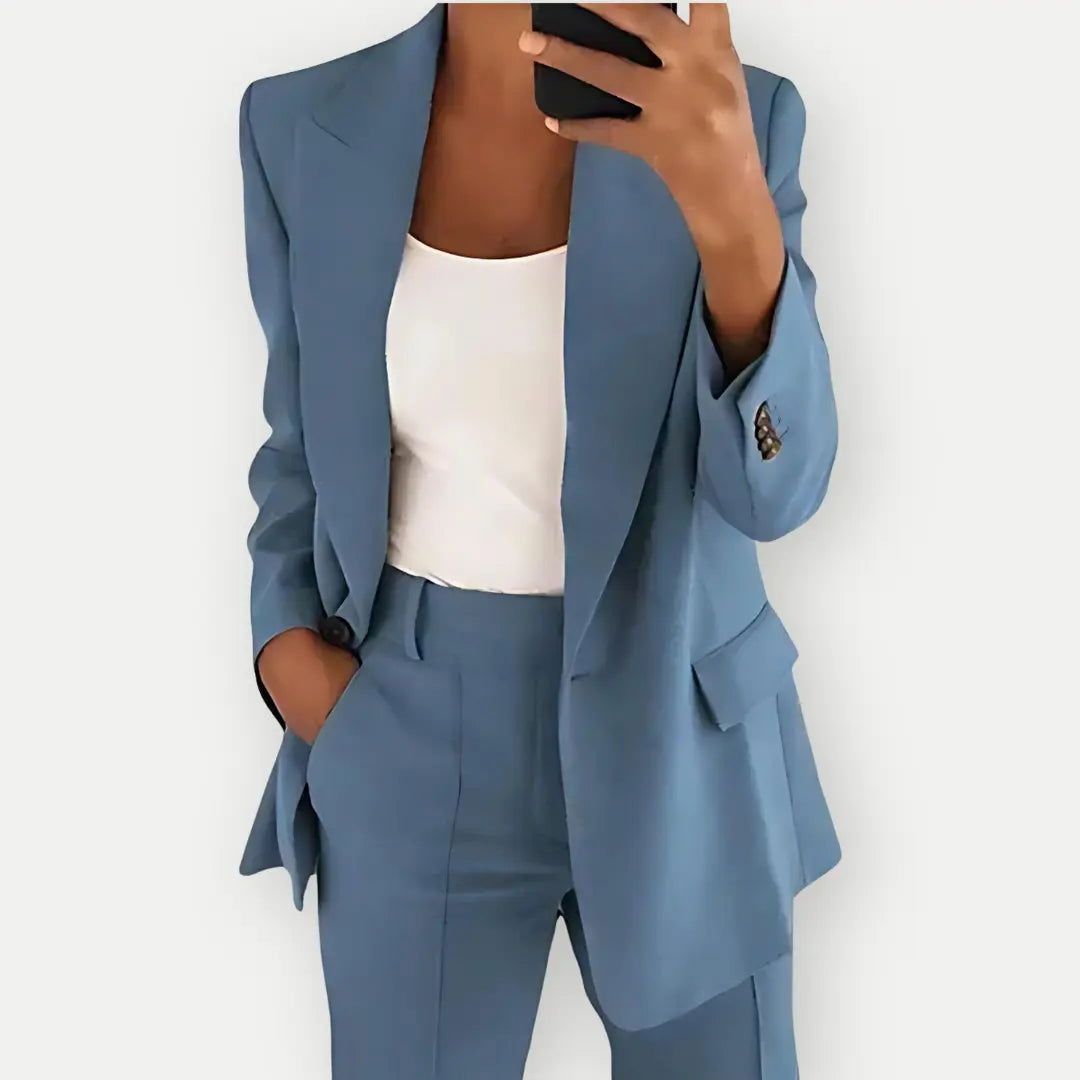 Dames blazer en pantalon set – elegante Loravelle damespak in meerdere kleuren