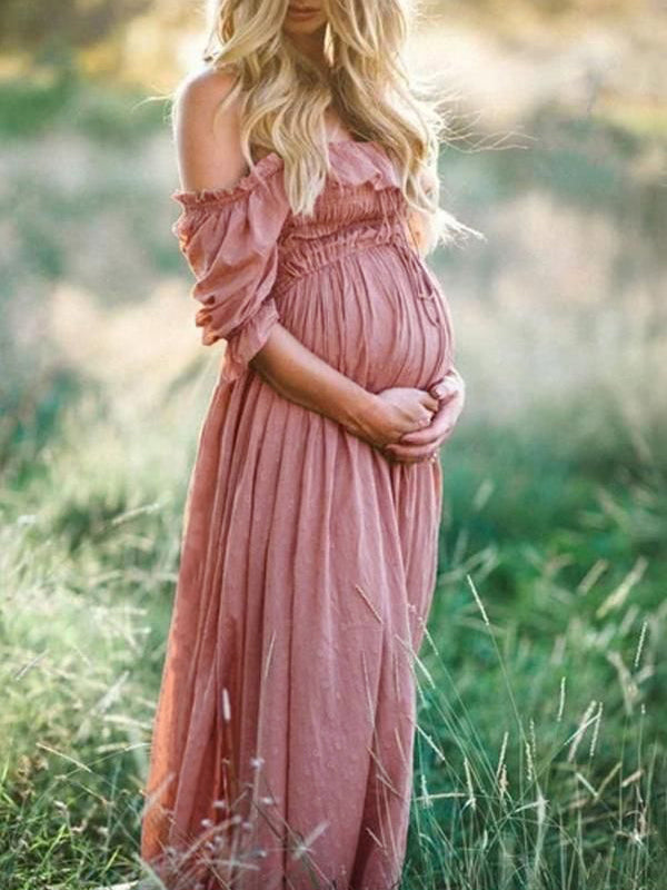 ANNE-ELISE zwangerschapsjurk – off-shoulder damesjurk met luchtige pasvorm