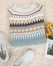 Dames Gebreide Trui | Fair Isle Motief | Warme Wolmix & Comfortabele Pasvorm