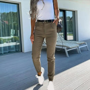 Casual Stretch Damesbroek – Comfortabele & Stijlvolle Slim Fit Broek