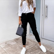 Casual Stretch Damesbroek – Comfortabele & Stijlvolle Slim Fit Broek