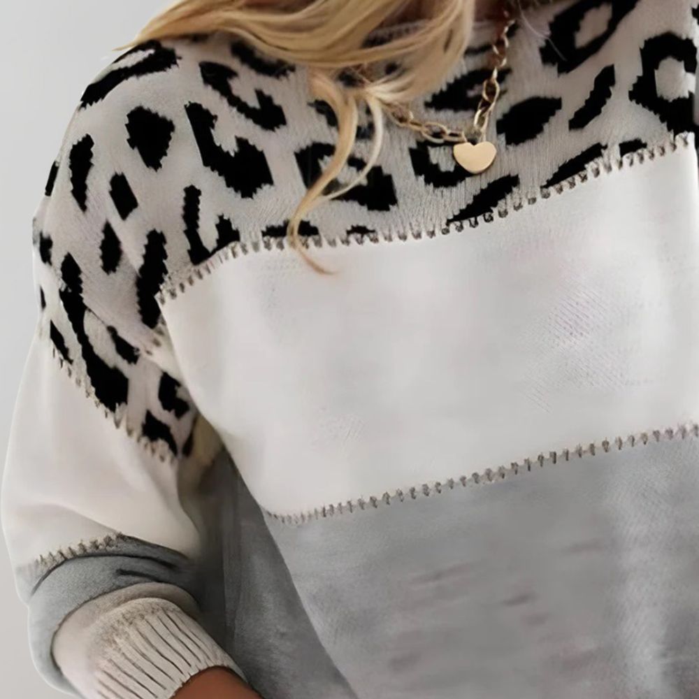 Cheyenne damestrui – warme katoenmix met panterprint
