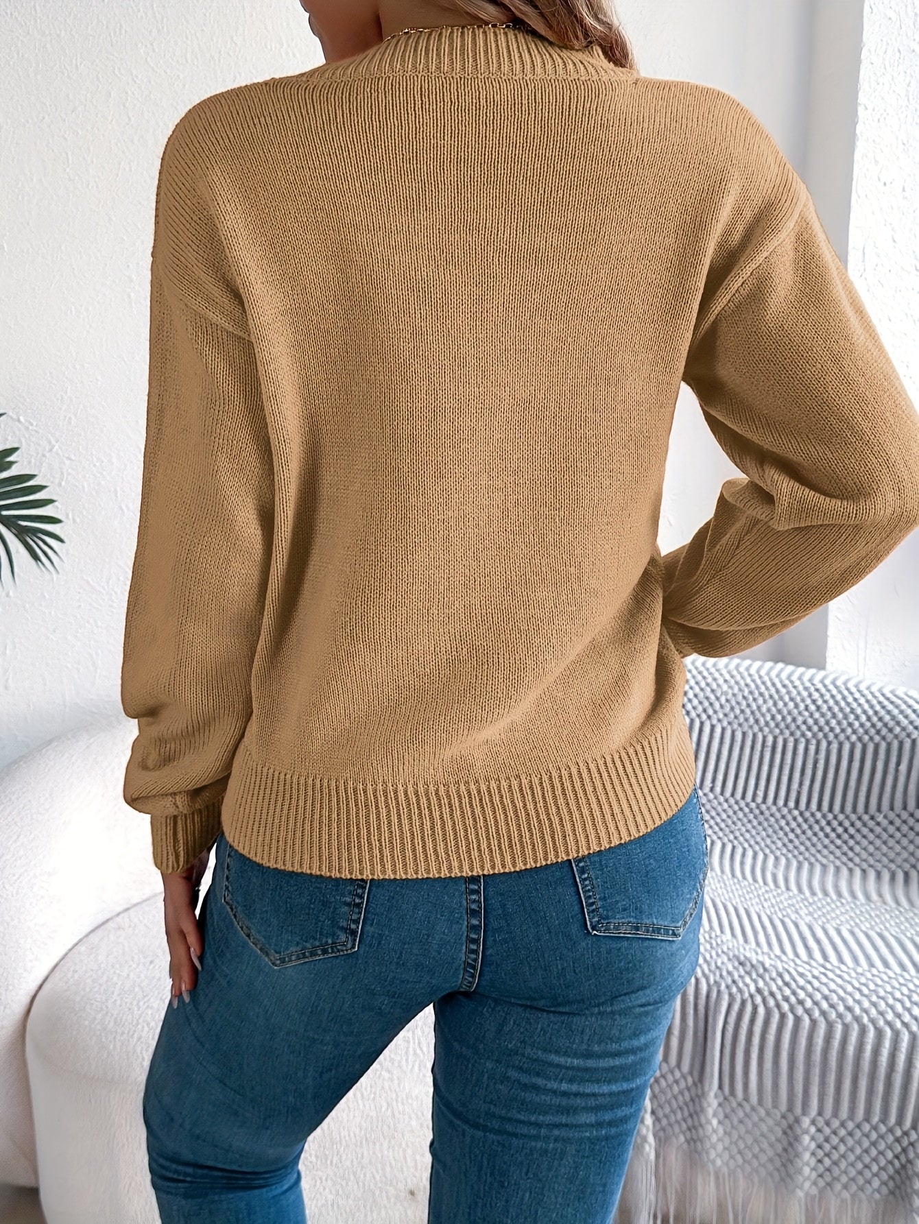 Oversized Trui Dames – Gebreide Halloween Trui met Pompoenontwerp