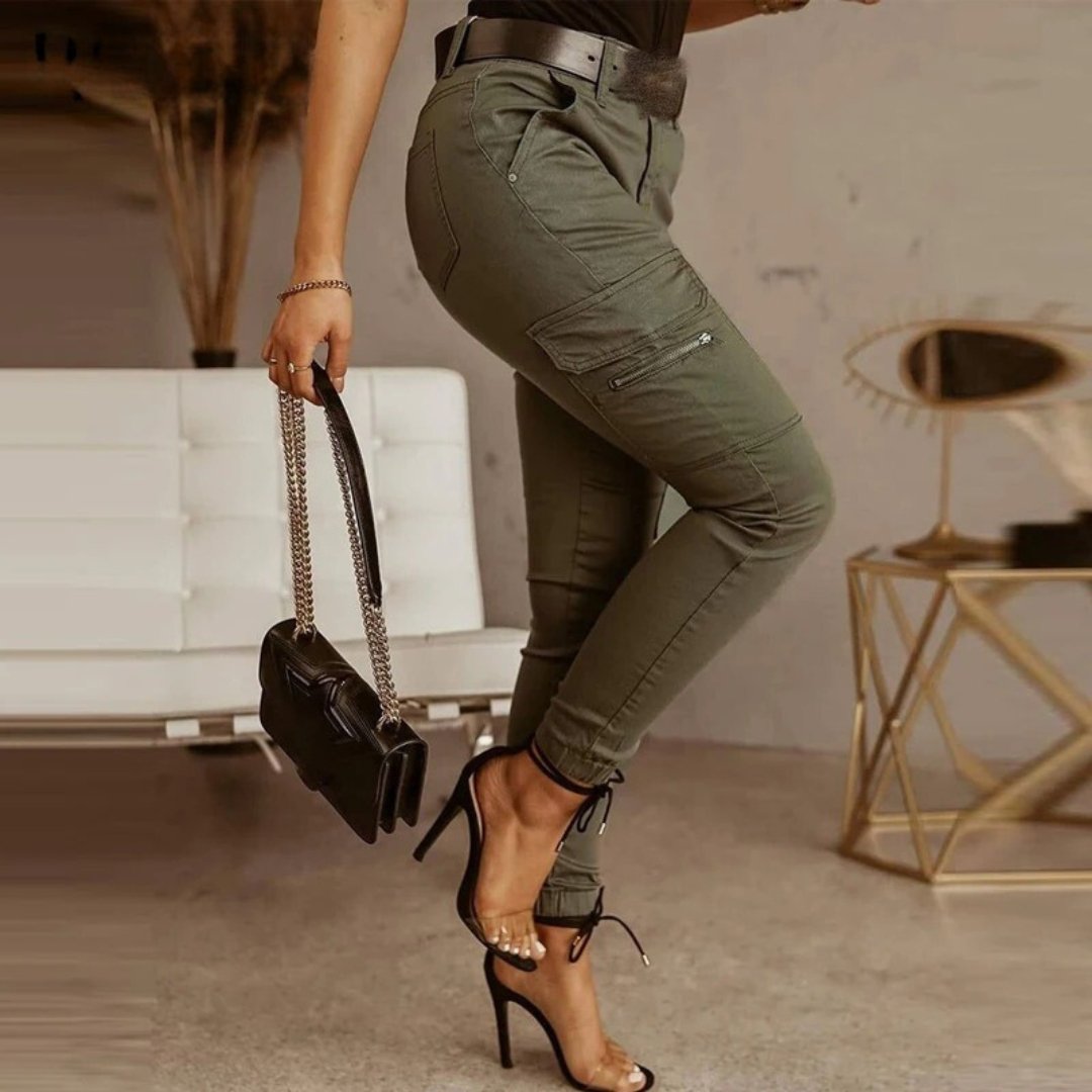 Dames Cargo Jeans – Trendy Spijkerbroek met Steekzakken & Comfortabele Pasvorm