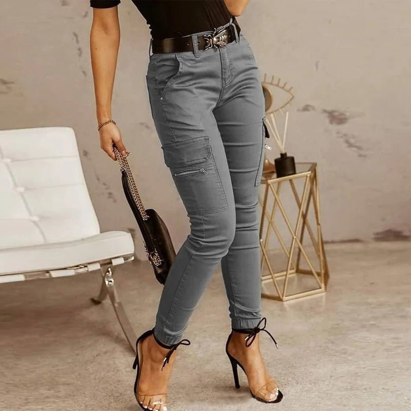 Dames Cargo Jeans – Trendy Spijkerbroek met Steekzakken & Comfortabele Pasvorm