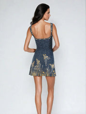 Celestia Mini Dress – Betoverende Cocktailjurk met Kralen & Pailletten