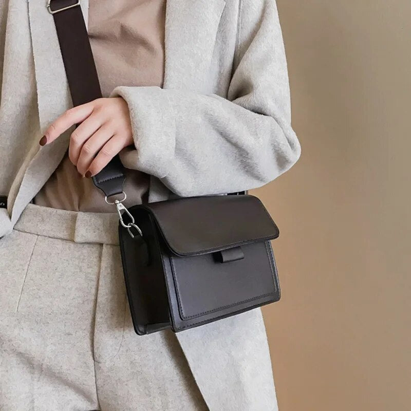 Dames crossbody tas – compact PU-leer design met brede schouderband