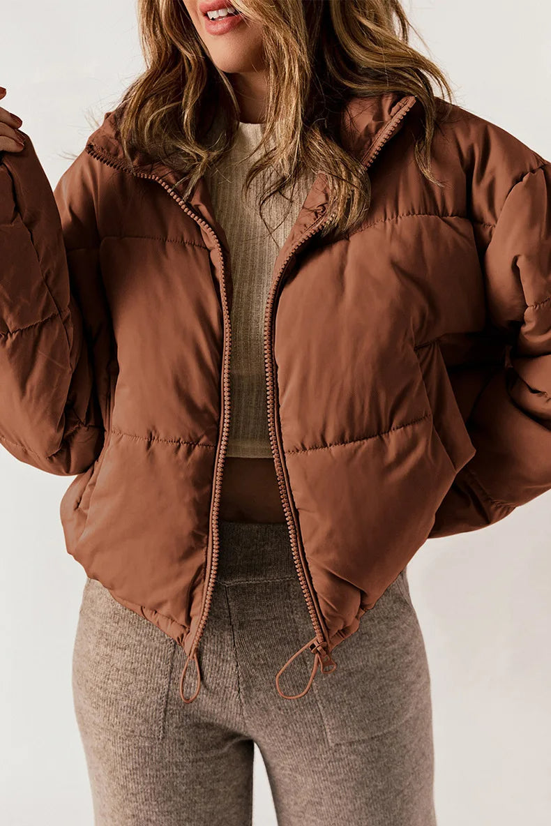 Kevia – Dames Trendy Pufferjas | Cropped, Warm & Stijlvol