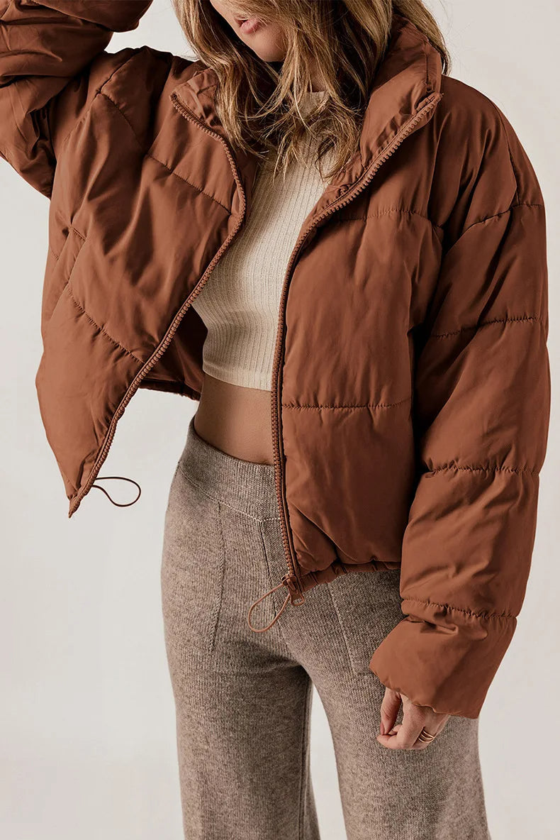 Kevia – Dames Trendy Pufferjas | Cropped, Warm & Stijlvol