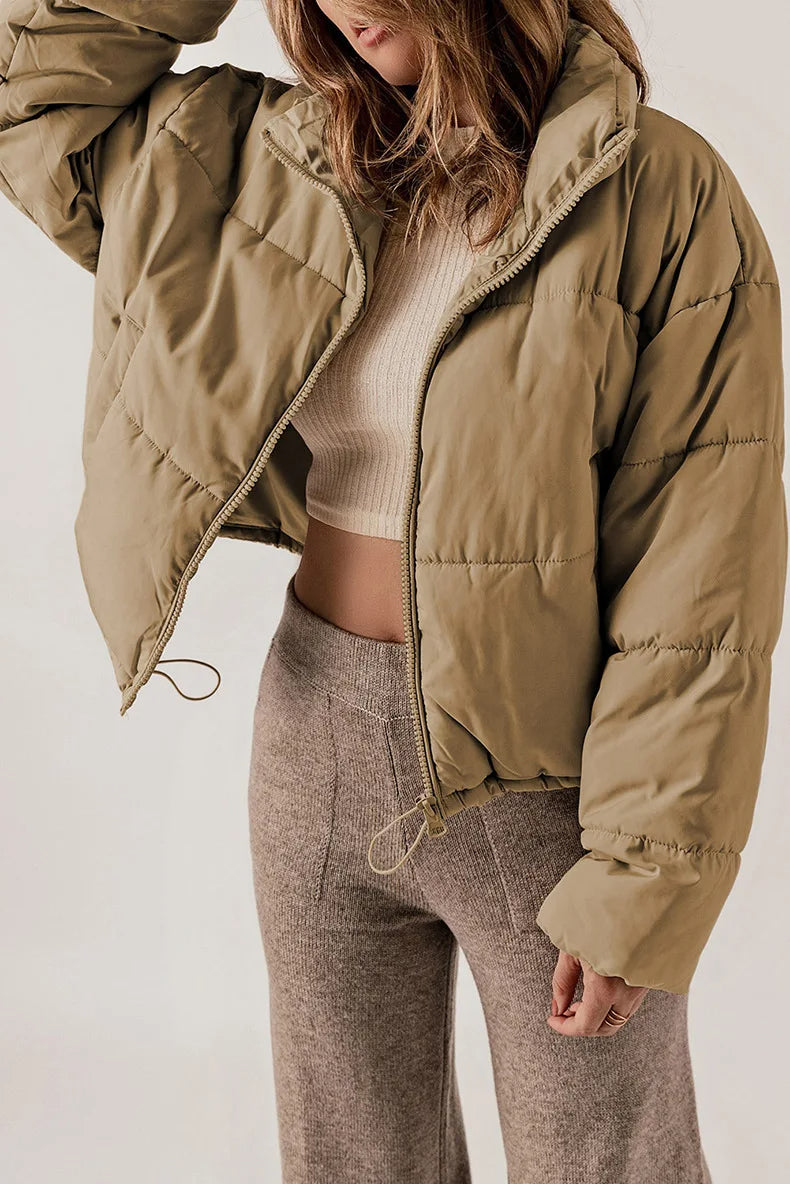 Kevia – Dames Trendy Pufferjas | Cropped, Warm & Stijlvol