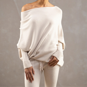 Dames Top | Oversized Pasvorm | Off-Shoulder & Dolmanmouwen