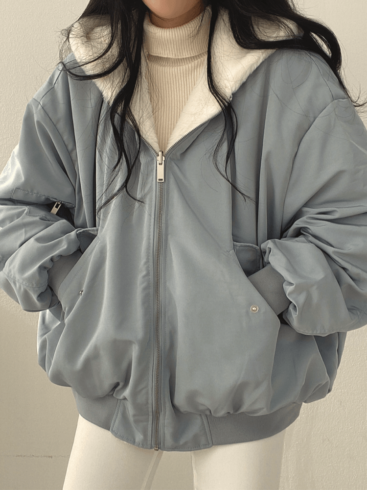 Baily Dubbelzijdige Jas voor Dames – Oversized Streetwear Jas met Capuchon & Bont
