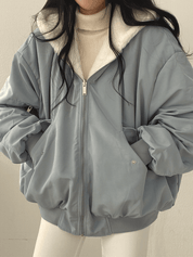 Baily Dubbelzijdige Jas voor Dames – Oversized Streetwear Jas met Capuchon & Bont