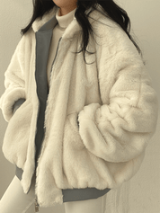 Baily Dubbelzijdige Jas voor Dames – Oversized Streetwear Jas met Capuchon & Bont