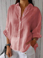Sophie Linnen Damesblouse – Stijlvolle Blouse met Tijdloze Elegantie