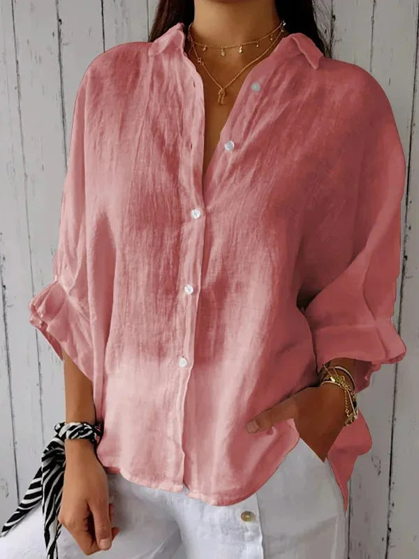 Sophie Linnen Damesblouse – Stijlvolle Blouse met Tijdloze Elegantie