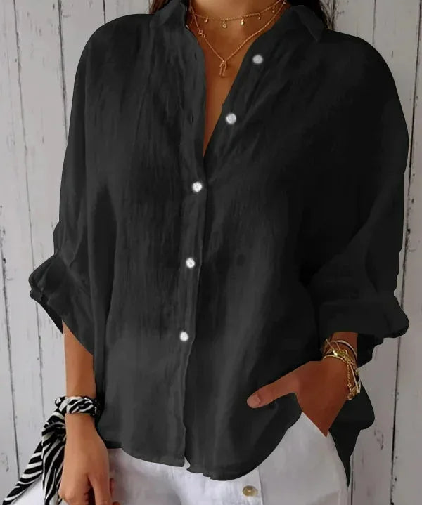 Sophie Linnen Damesblouse – Stijlvolle Blouse met Tijdloze Elegantie