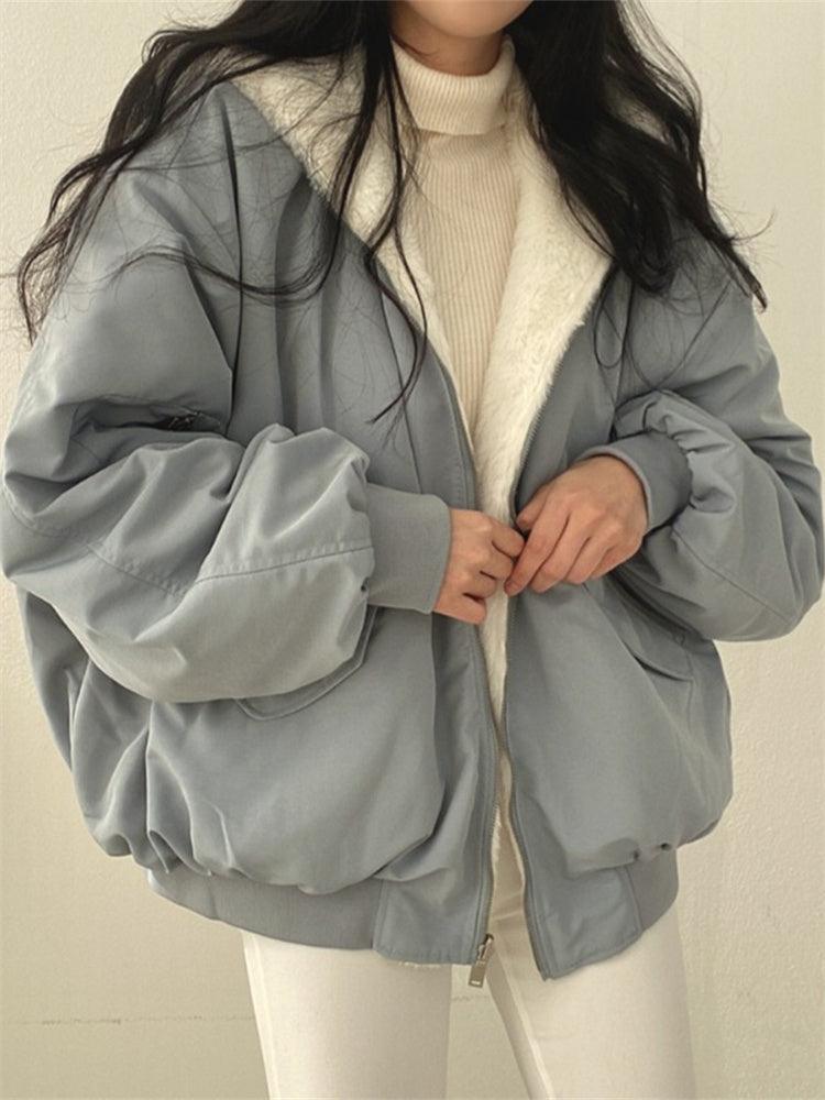 Baily Dubbelzijdige Jas voor Dames – Oversized Streetwear Jas met Capuchon & Bont